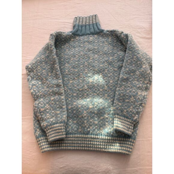 DEVOLD OF NORWAY Pure New Wool Highneck Sweater, Cameo/Cream, XL - Picture 2 of 7